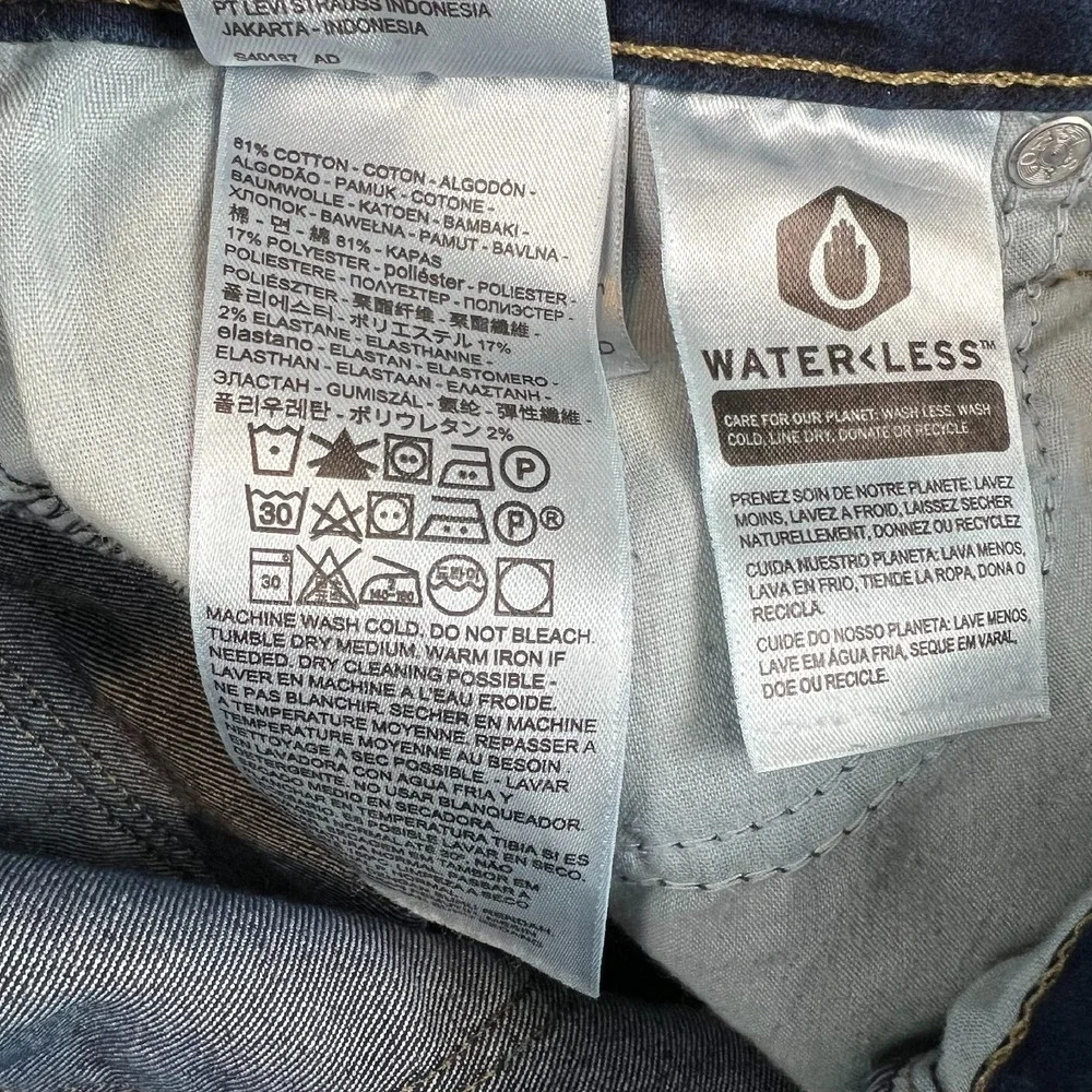 Levis‎ 711 Skinny Jeans Dark Wash Denim Classic Style Womens Size 28